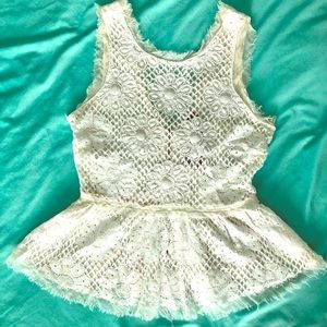 Pretty beaded lace top